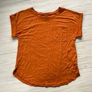 A new day, orange, short sleeve T-shirt, size small
